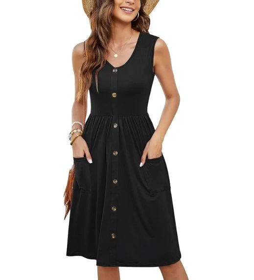 Molerani Sleeveless Swing Midi Dress